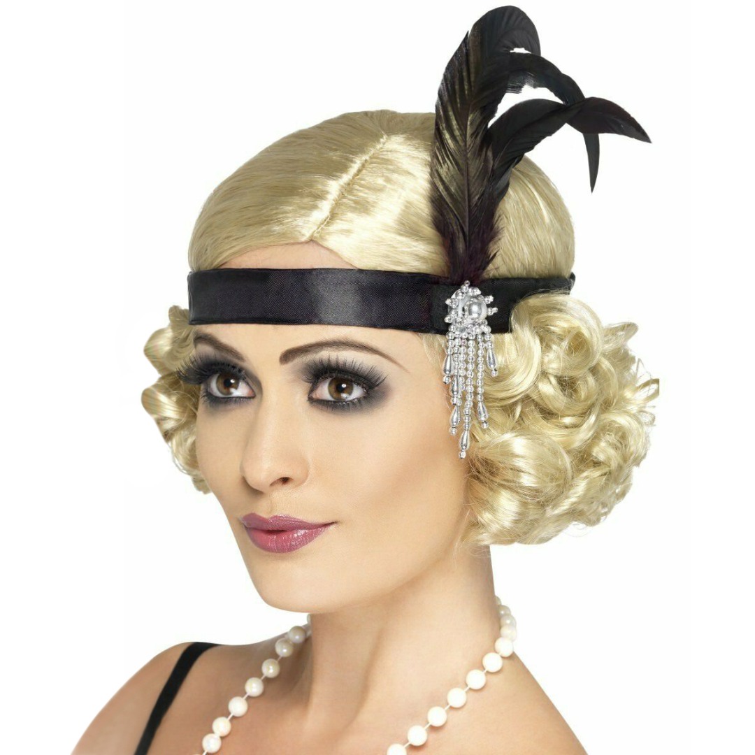 Women'S Fashion In The 1920S - Flapper Feather Headband para senhoras, cocar