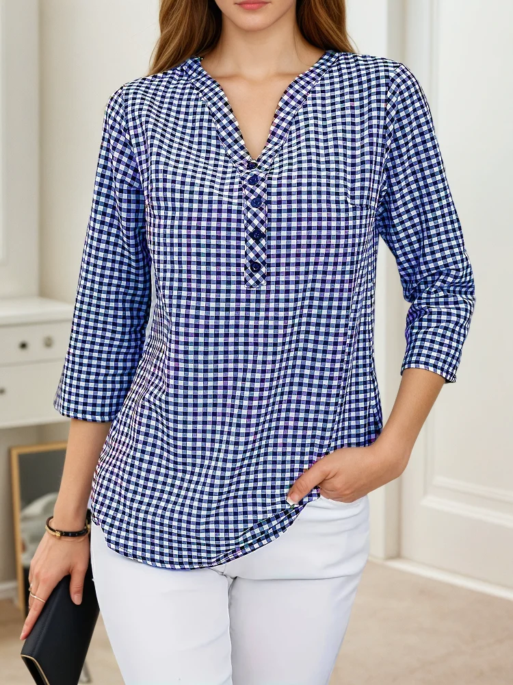 Women Fashion Blouse - Plus size primavera outono feminino fino