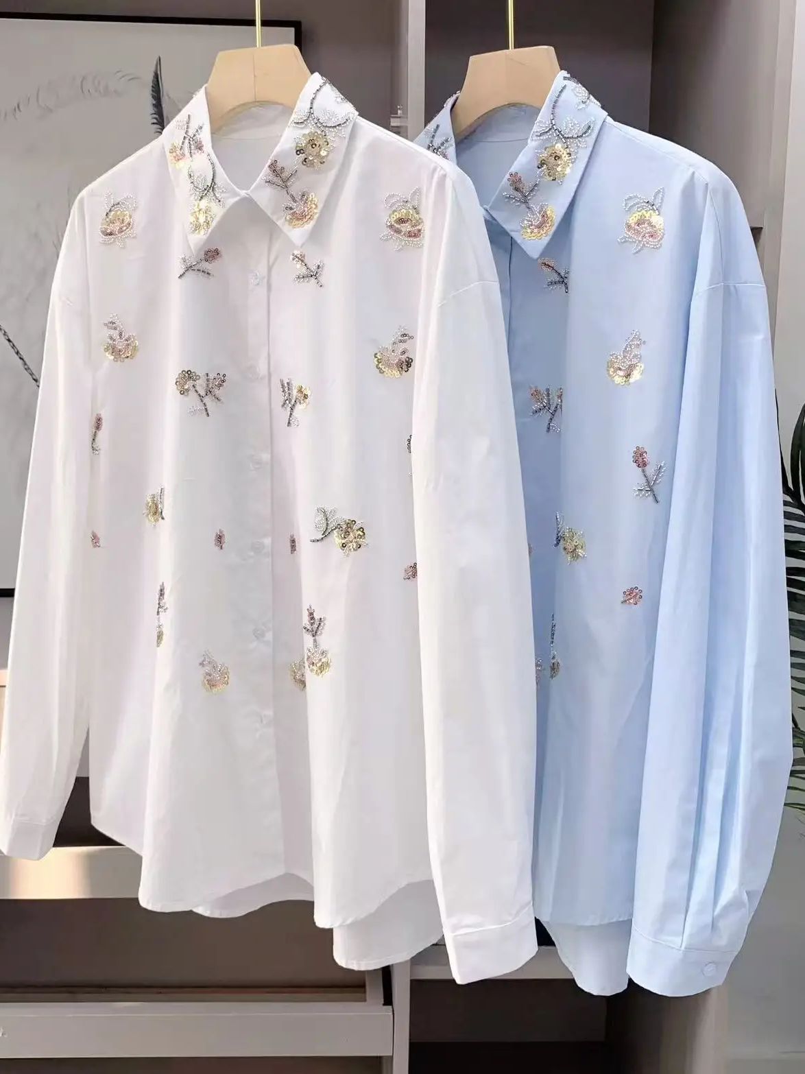 Women'S Fashion Trends 2026 Spring Summer - Blusas de Algodão com Bordado de