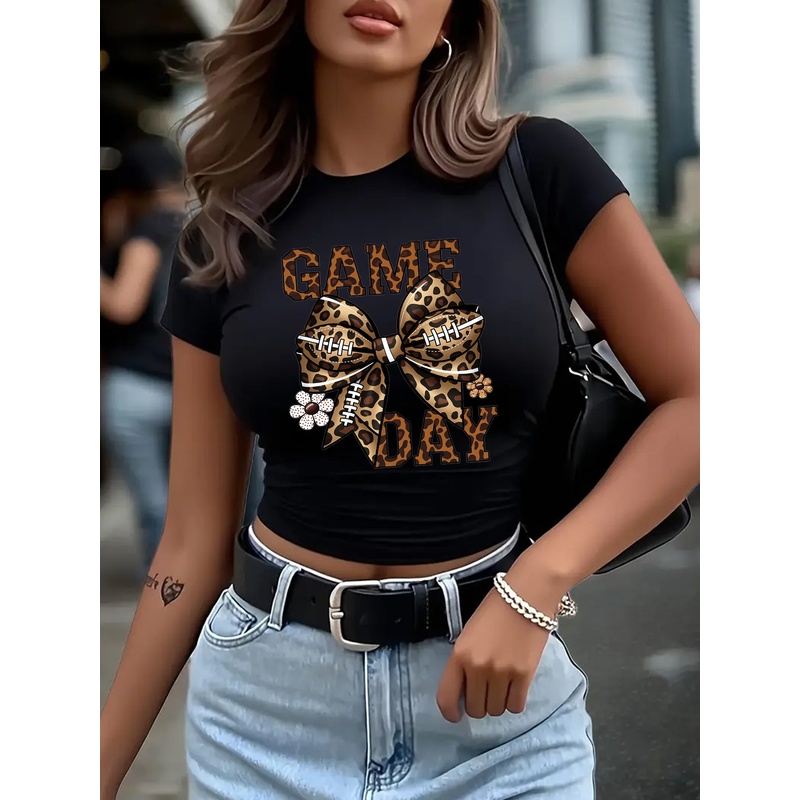 Women'S Fashion Rugby Top - Blusa Casual Feminina Elegante com Estampa