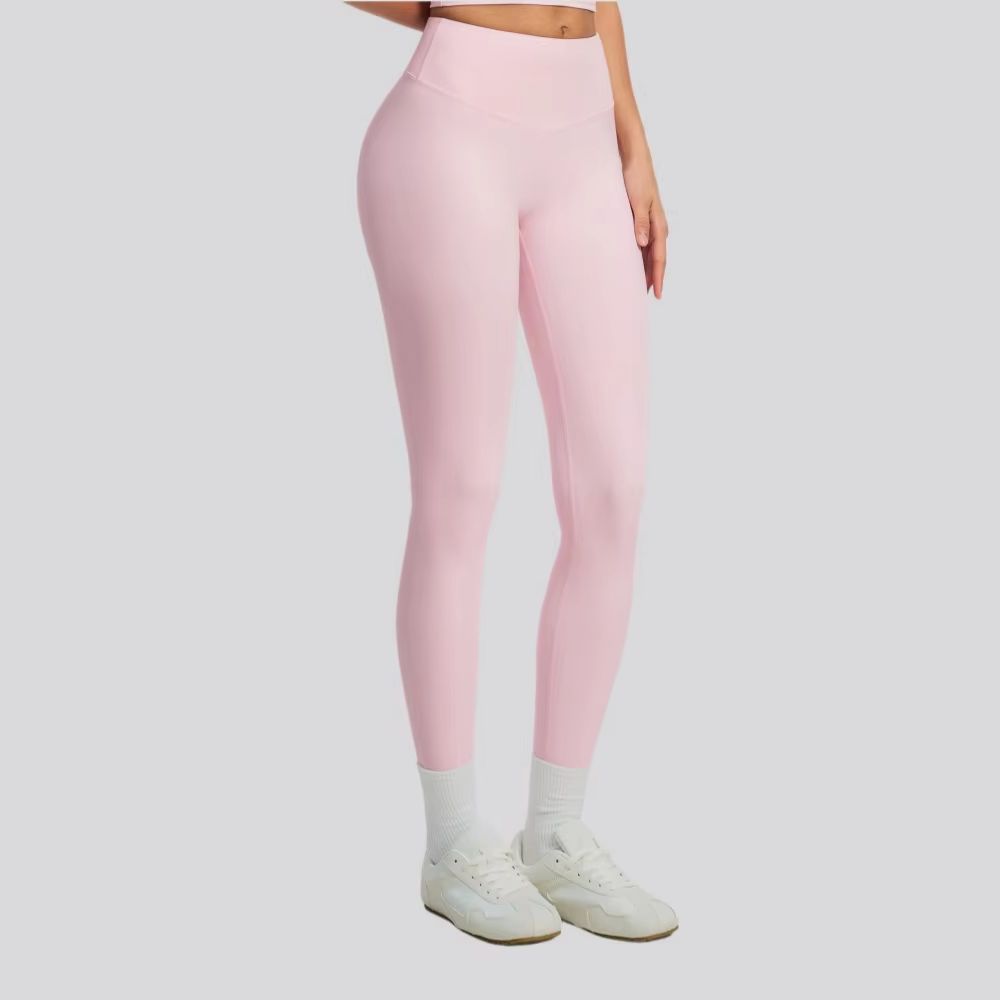 High Waist Leggings - Calças de Yoga de Cor Sólida