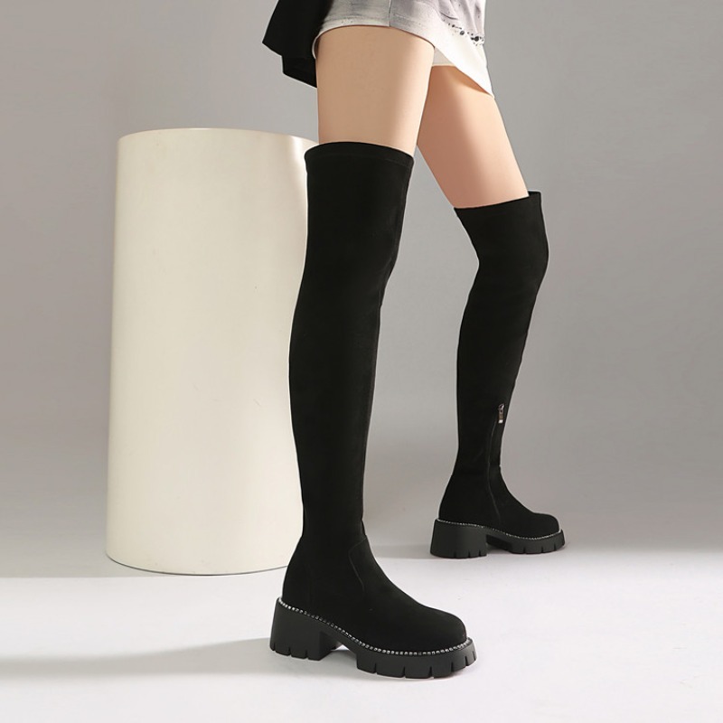 Women Fashion Over 40 - Botas femininas de couro legítimo e