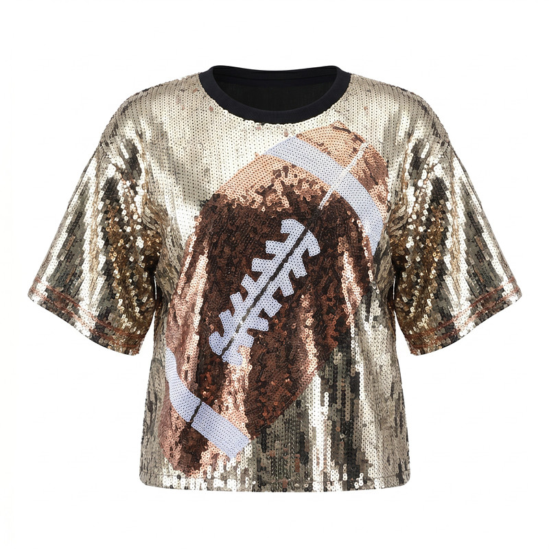 Women'S Fashion Rugby Top - Camiseta Feminina de Manga Curta com