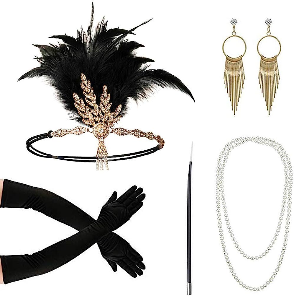 Women'S Fashion In The 1920S - PESENAR 1920s Moda Flapper Tiara Porta-cigarro