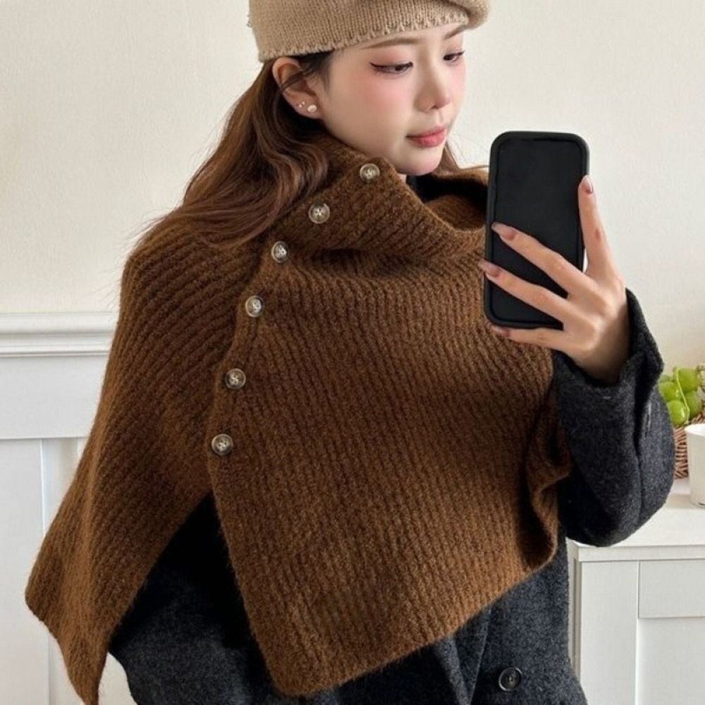Women'S Fashion Knitwear - Xale Clássico de Tricô com Botões,