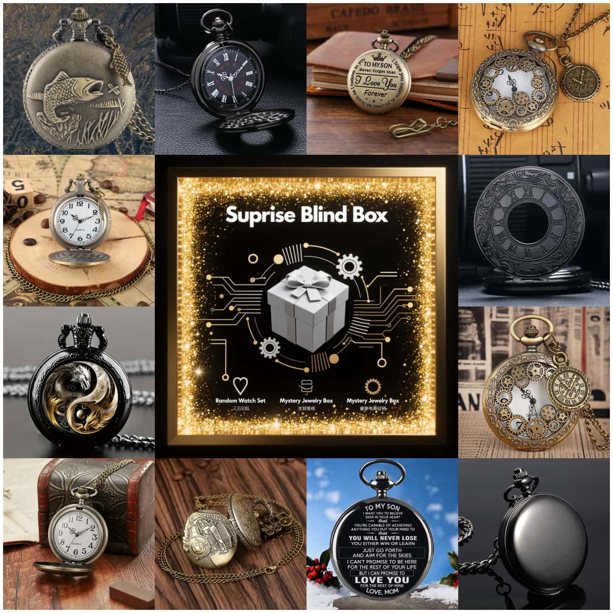 1pc surpresa mistério relógio  - Fashion Women Watches avaliação e preço