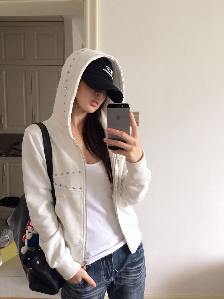 Jaqueta Cropped Feminina Y2K c - Women'S Fashion Zip Hoodie avaliação e preço