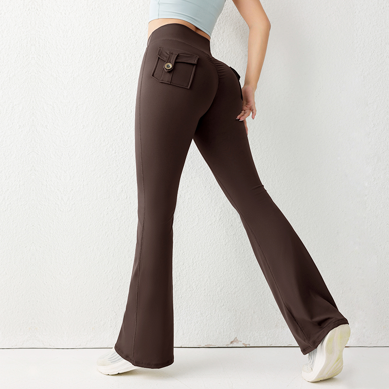 Cor sólida levantamento de bun - High Waist Leggings avaliação e preço