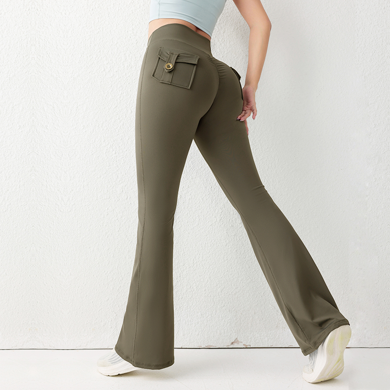 Cor sólida levantamento de bun - High Waist Leggings avaliação e preço