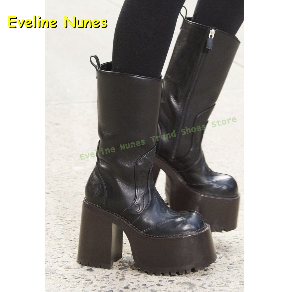 Plataforma bordada joelho bota - Women'S Fashion Trends Autumn 2025 avaliação e preço