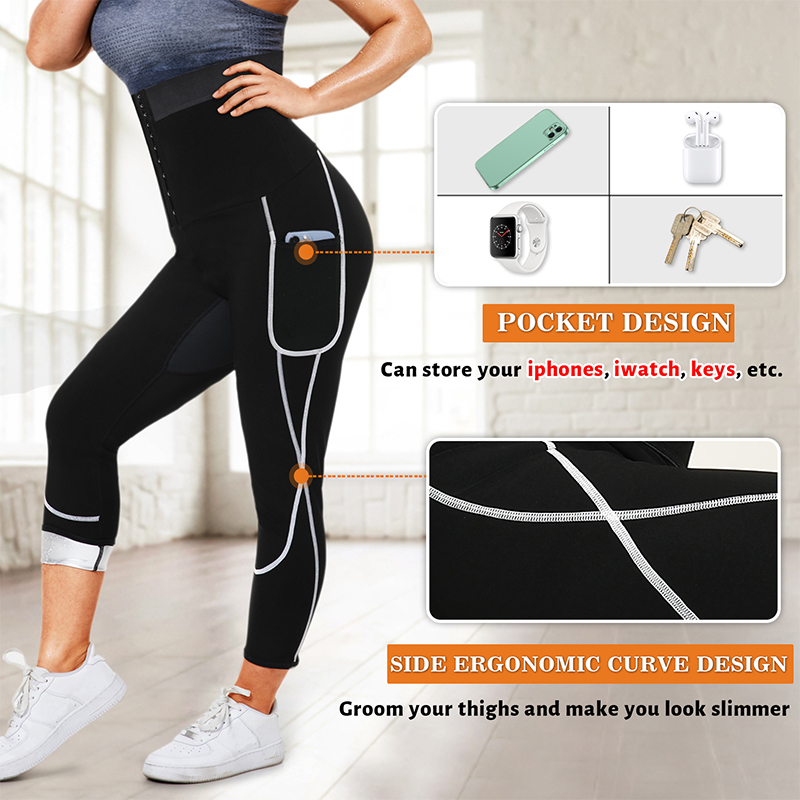 Calças de suor de sauna para m - High Waist Leggings avaliação e preço