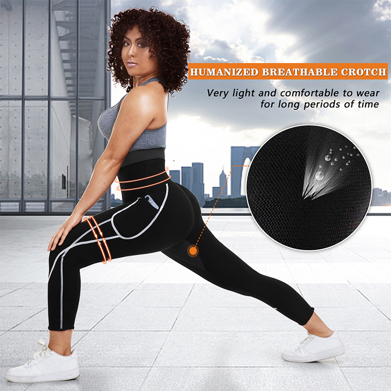 Calças de suor de sauna para m - High Waist Leggings avaliação e preço