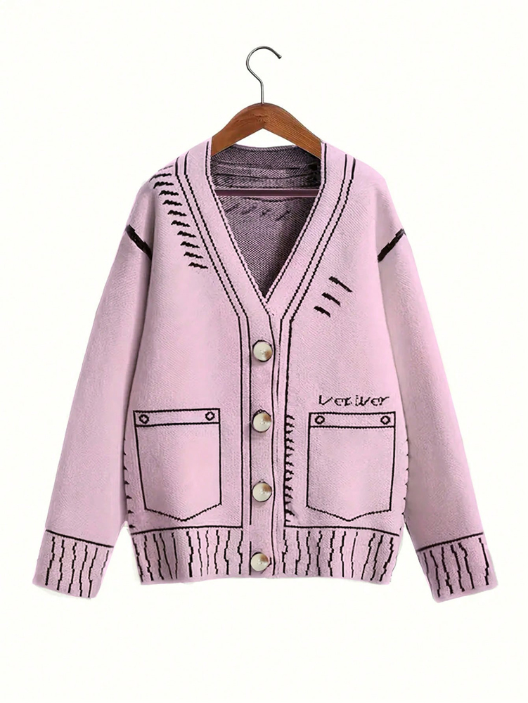 Plus size feminino botão-up ca - Women'S Fashion Knitwear avaliação e preço