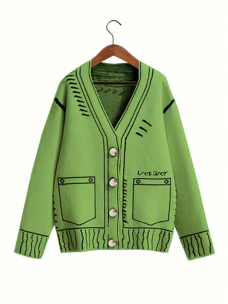 Plus size feminino botão-up ca - Women'S Fashion Knitwear avaliação e preço