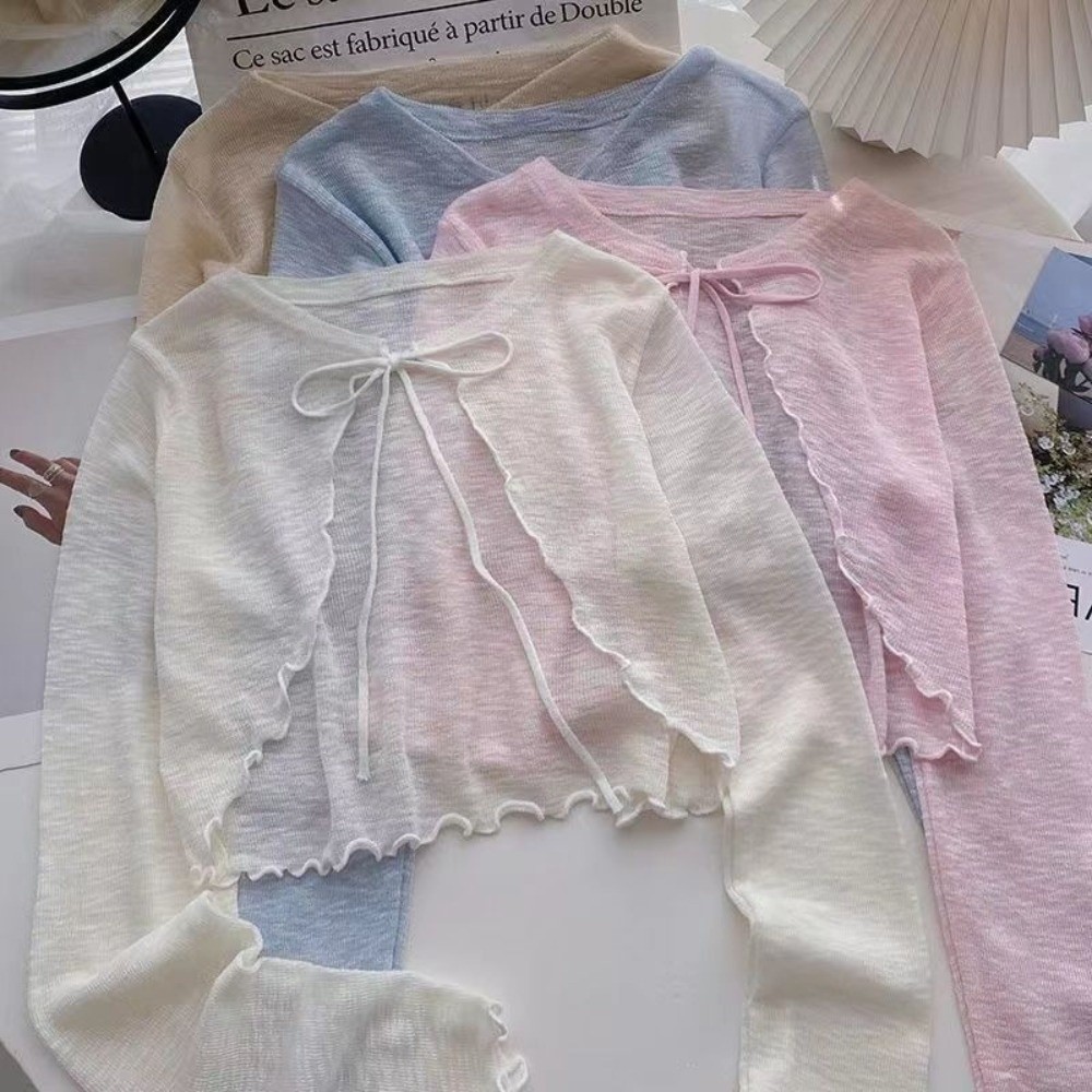 Novo Cardigã Fino com Proteção - Women'S Fashion Knitwear avaliação e preço