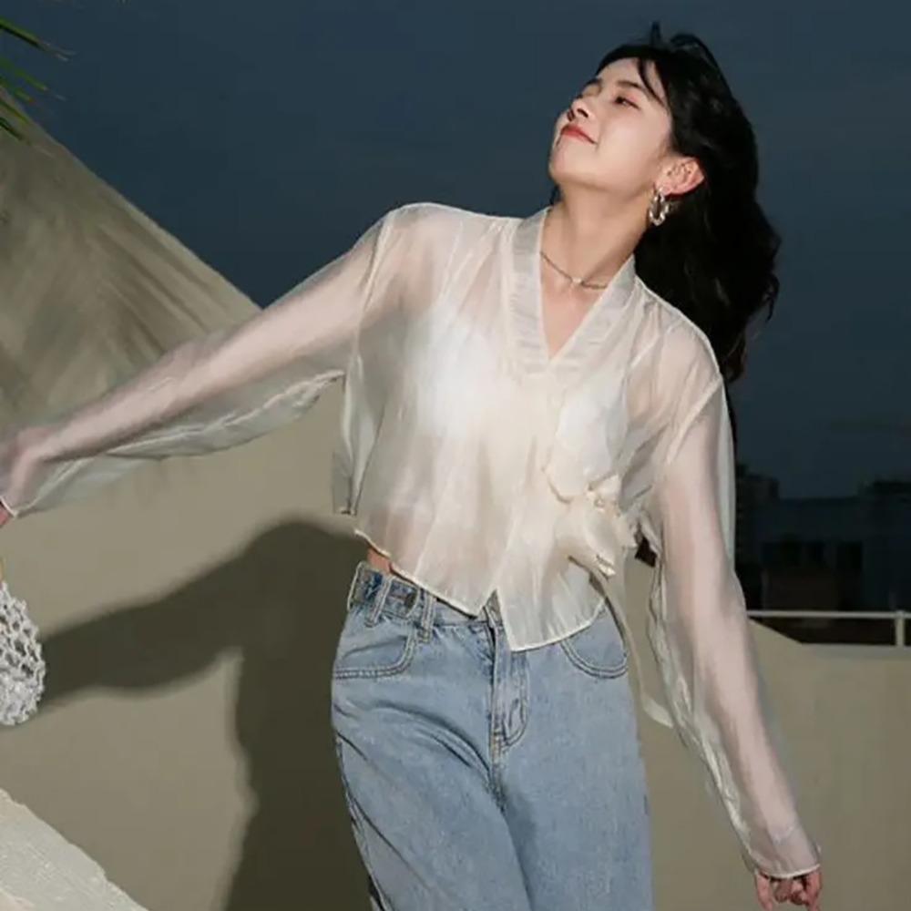 Cardigã Estilo Hanfu em Seda G - Women'S Fashion Knitwear avaliação e preço